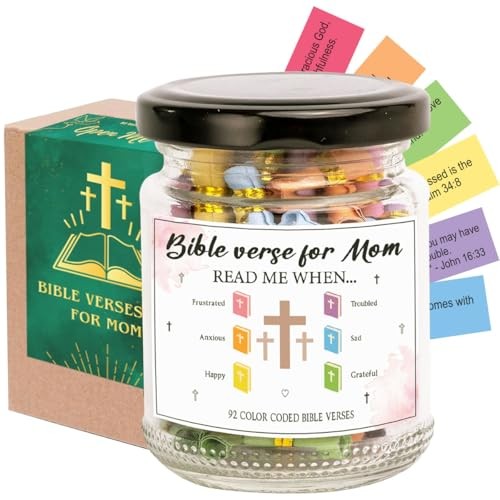 Christian Gifts for Mom, Birthday Gifts for Mom, Best Gift Bible Jar for Mom