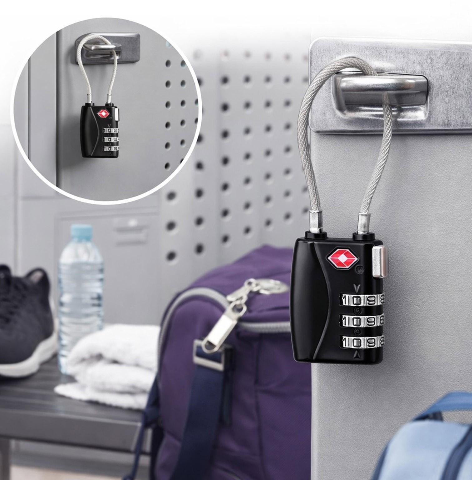 Student Locker Lock TSA Accepted | Cable Security for Bags