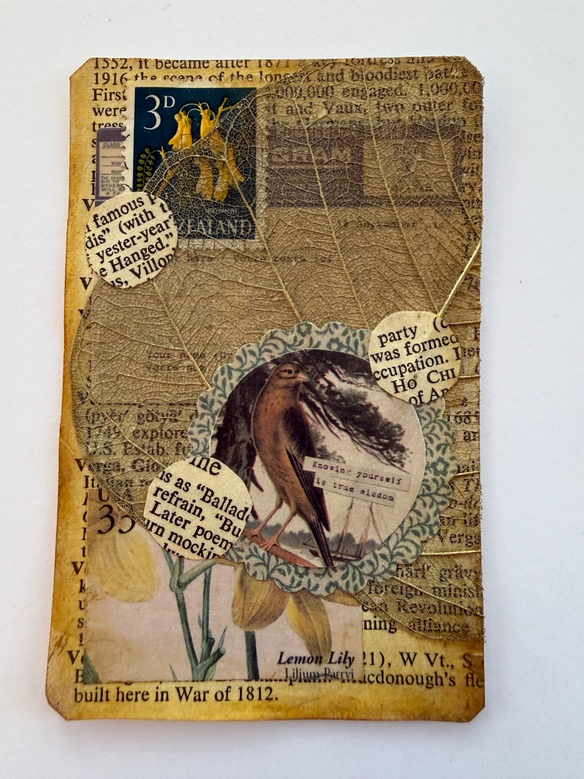 ACEO Art Card Abstract Mixed Media Textured Collage Original OOAK