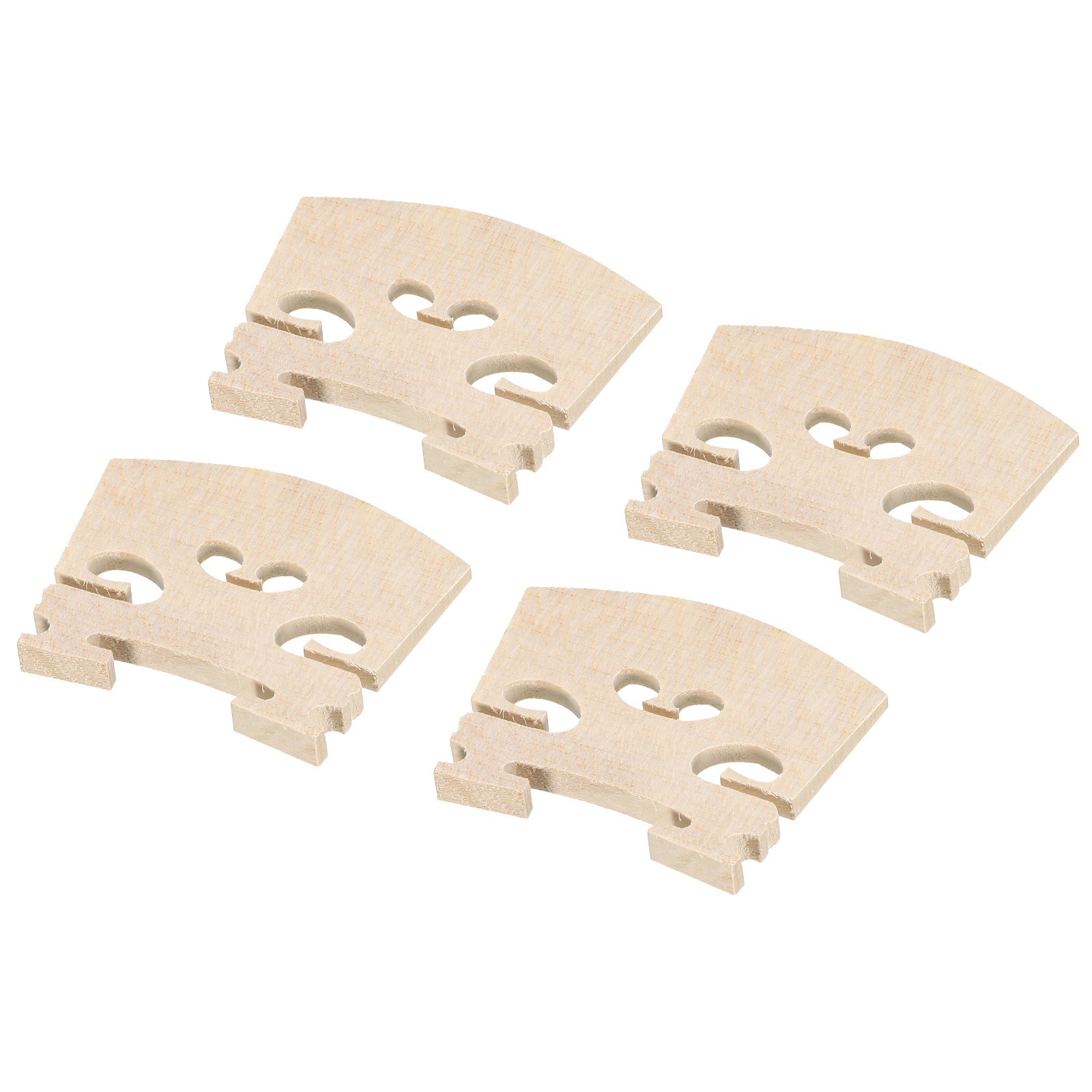 3/4 Violin Bridge Maple Wood Violin Parts for 3/4 Violin, Pack of 4
