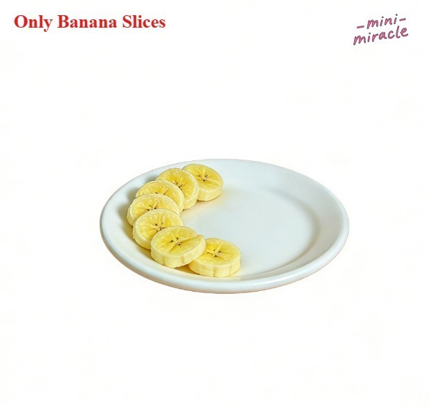 20PC 1:6 Dollhouse Miniatures Banana Slices Fruit For Kitchen  Food Market