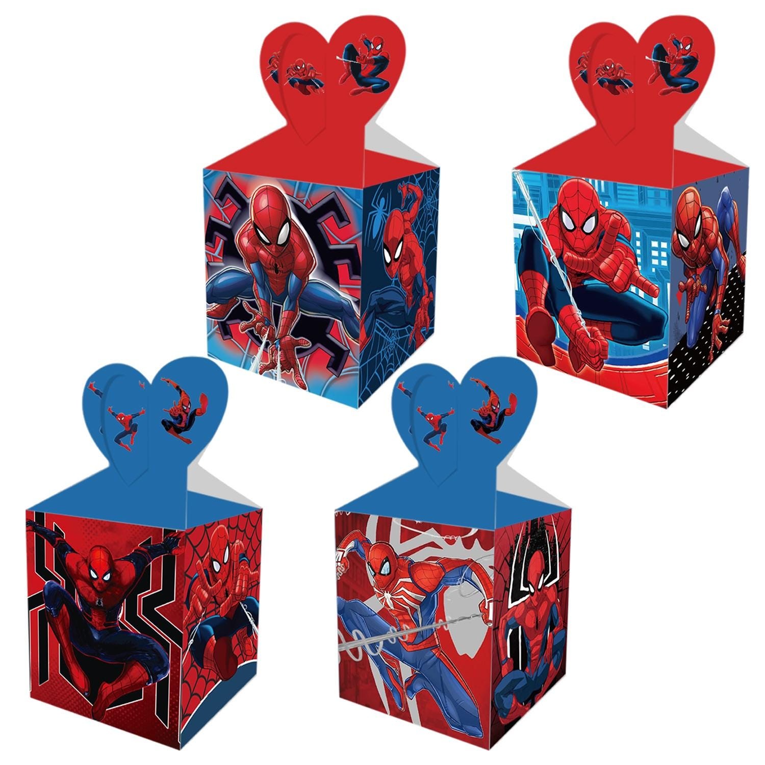 Set of 12 Spider-Man Inspired, Superhero Party, Kids Party Favor Boxes