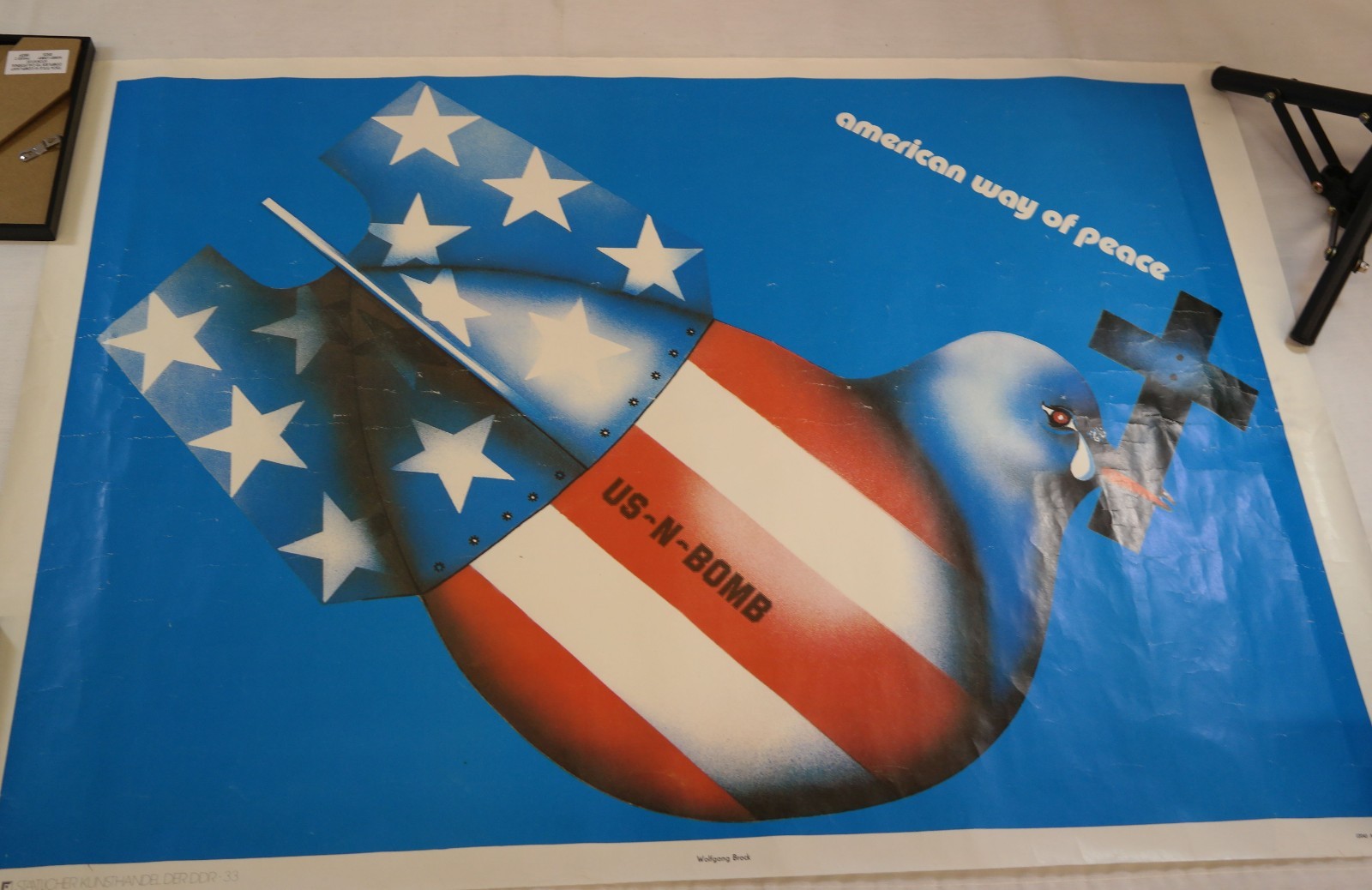 1976-77 "American Way of Peace" Poster by Dutch Artist Waldemar Post - 22x32inch
