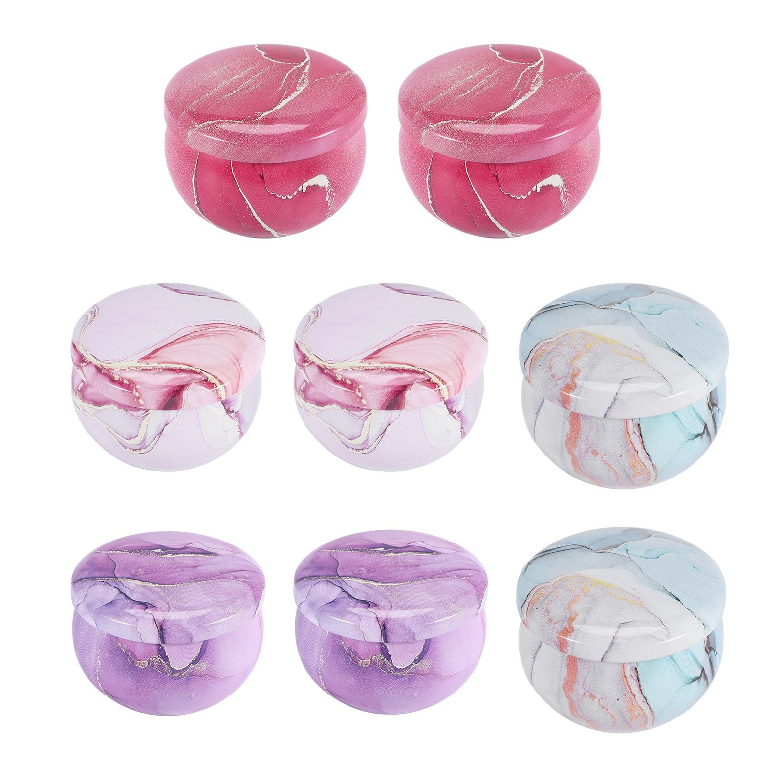 8Pcs Candle Tins for Candle Making Kit Empty Metal Candle Tin with Lids7052