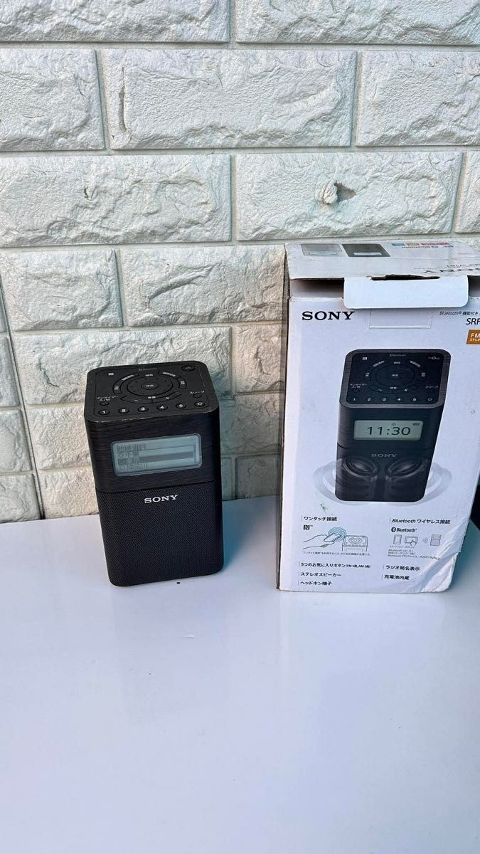 Sony SRF-V1BT Portable Clock Radio - Bluetooth FM/AM/NFC - Black Tested