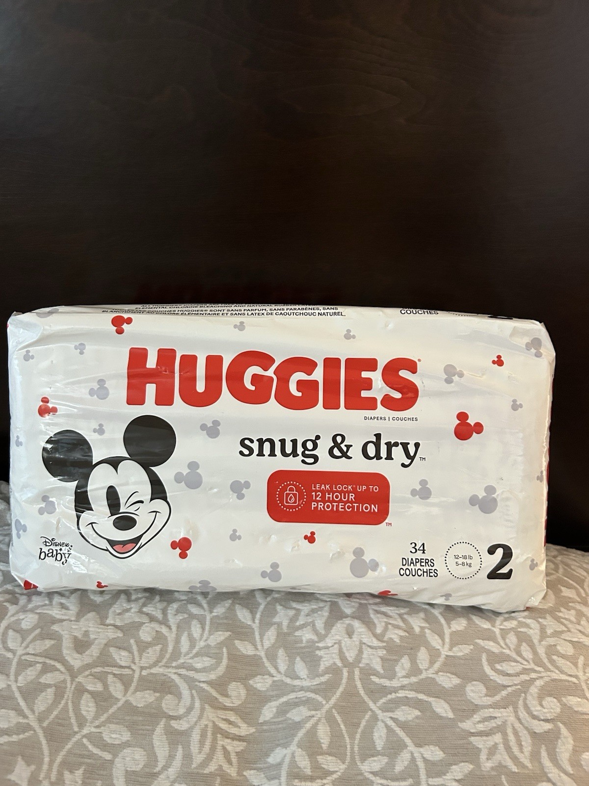 Diapers Huggies Snug & Dry Size 2  12-18 lbs Baby Diapers 34 Count