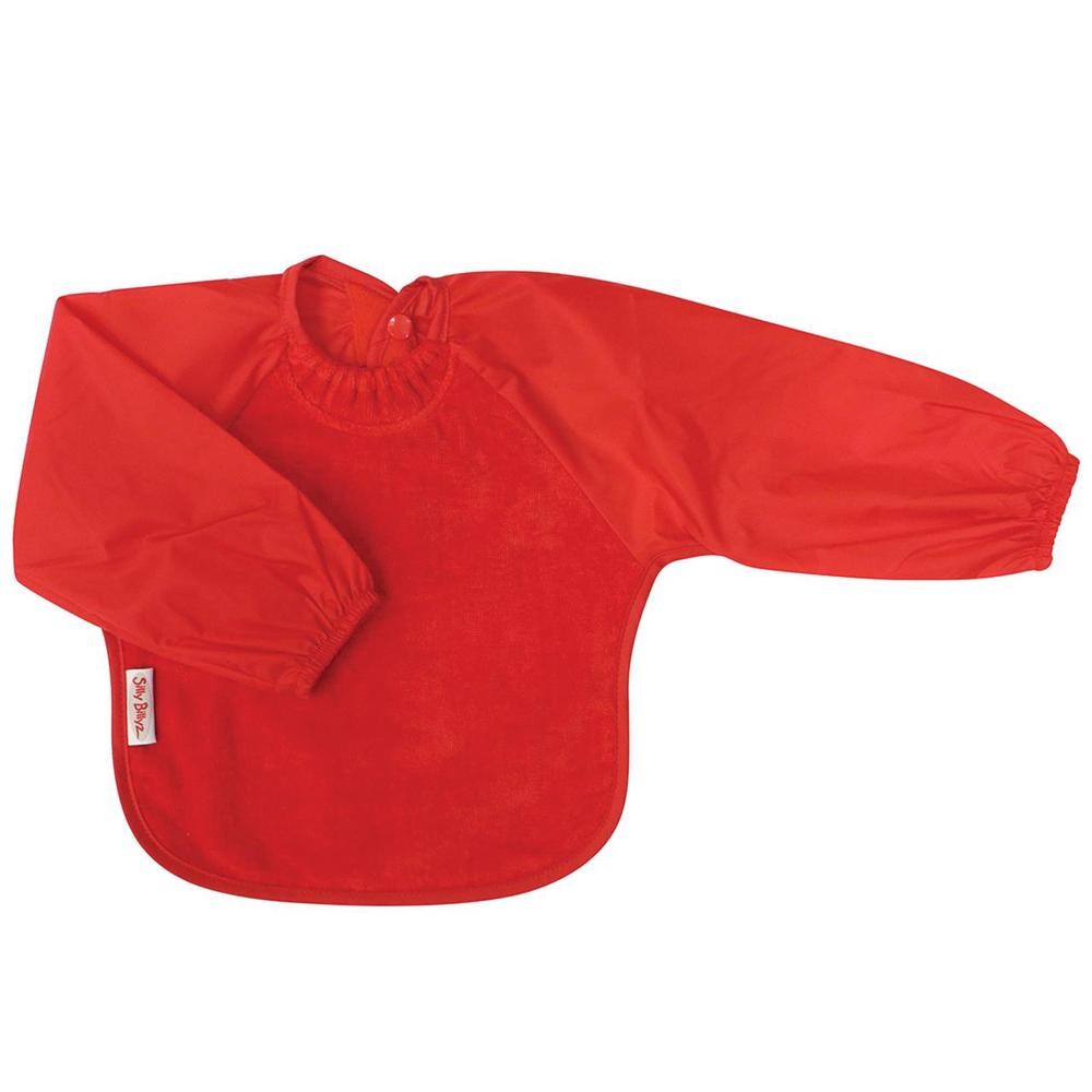 Silly Billyz Towel Long Sleeve Bib (Red)