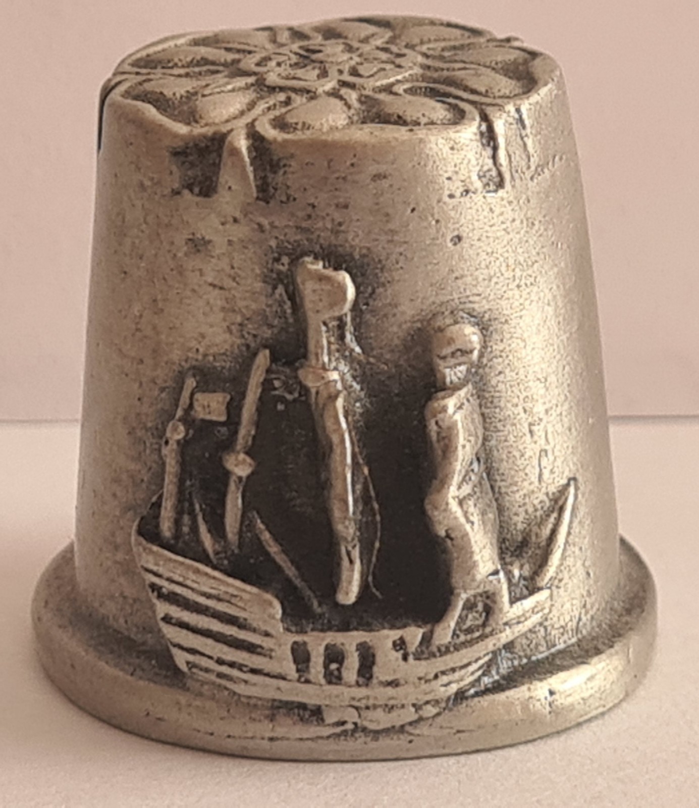 THIMBLE PEWTER Mary Rose Ship Portsmouth 