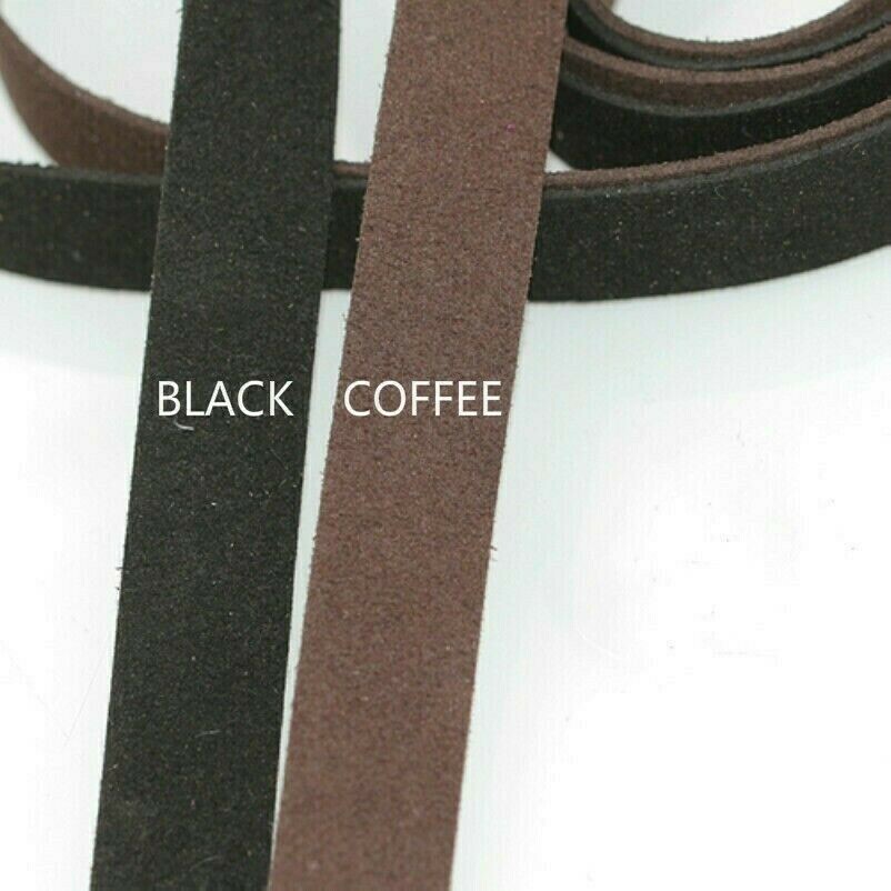 10 X 1M Faux Leather Suede Flat Cord Rope String Tape Stripe Strap DIY Bracelet