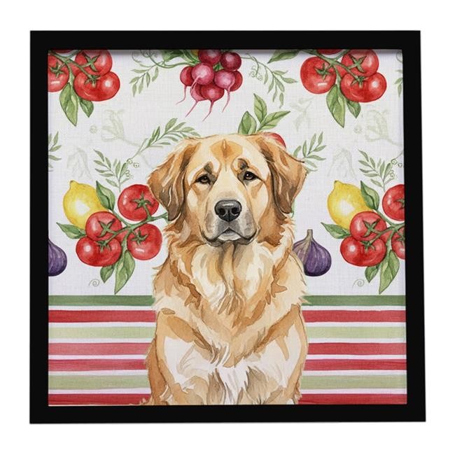 Carolines Treasures WDK8300MFP88 Unisex Sandy Leonberger Vegetables Framed Me...