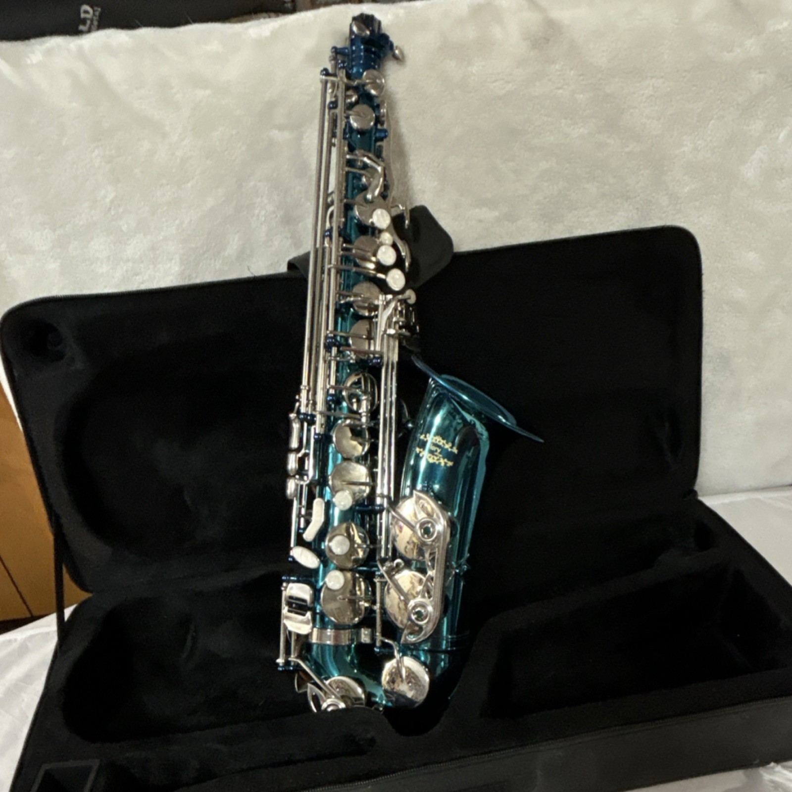 Glory Blue Alto Saxophone High Polish Metal with Case & Accessories