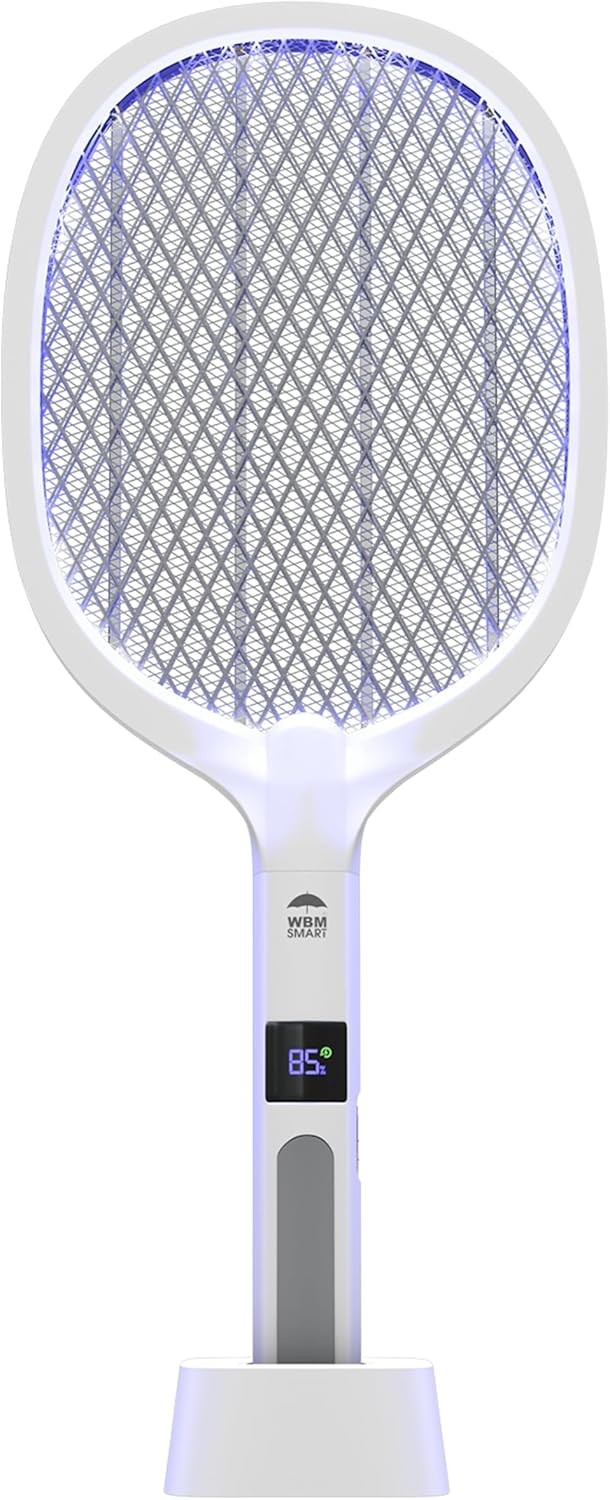 WBM SMART 2 in 1 Electric Bug Zapper, Mosquitoes Trap Lamp & Racket, USB Recharg
