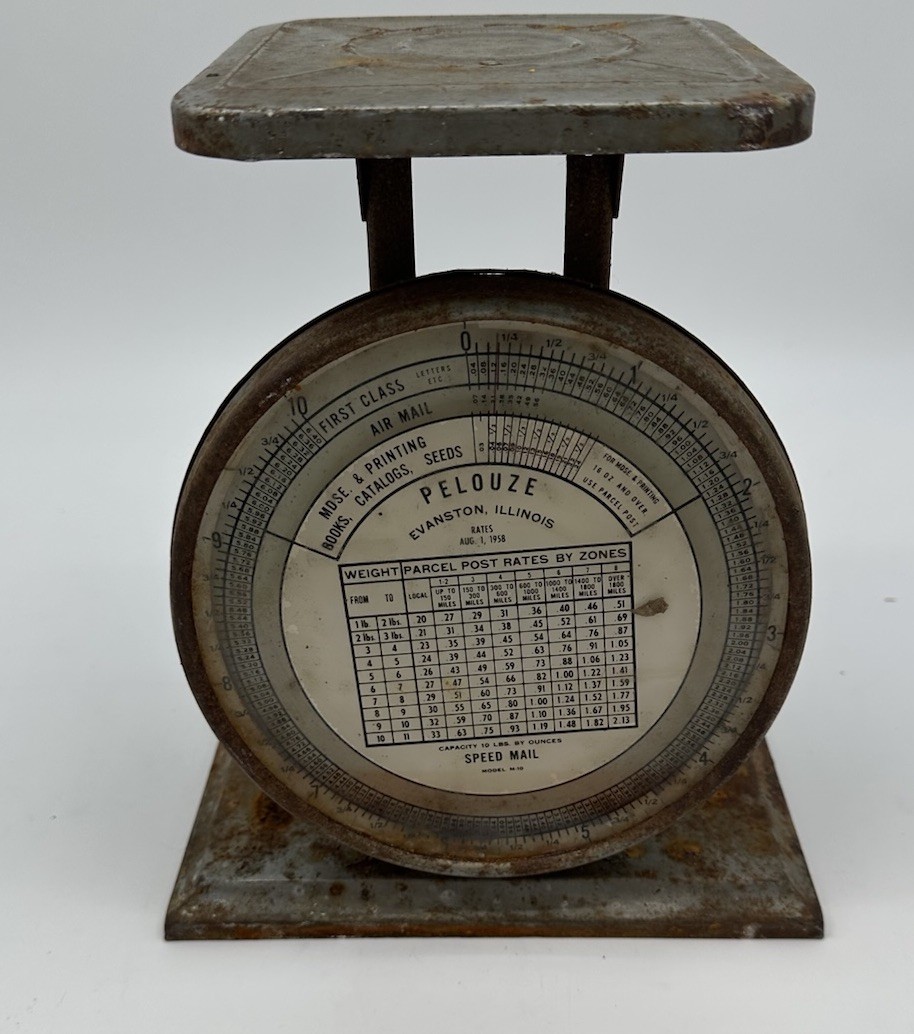 Vintage Pelouze 10lbs postal speed scale model M-10 working