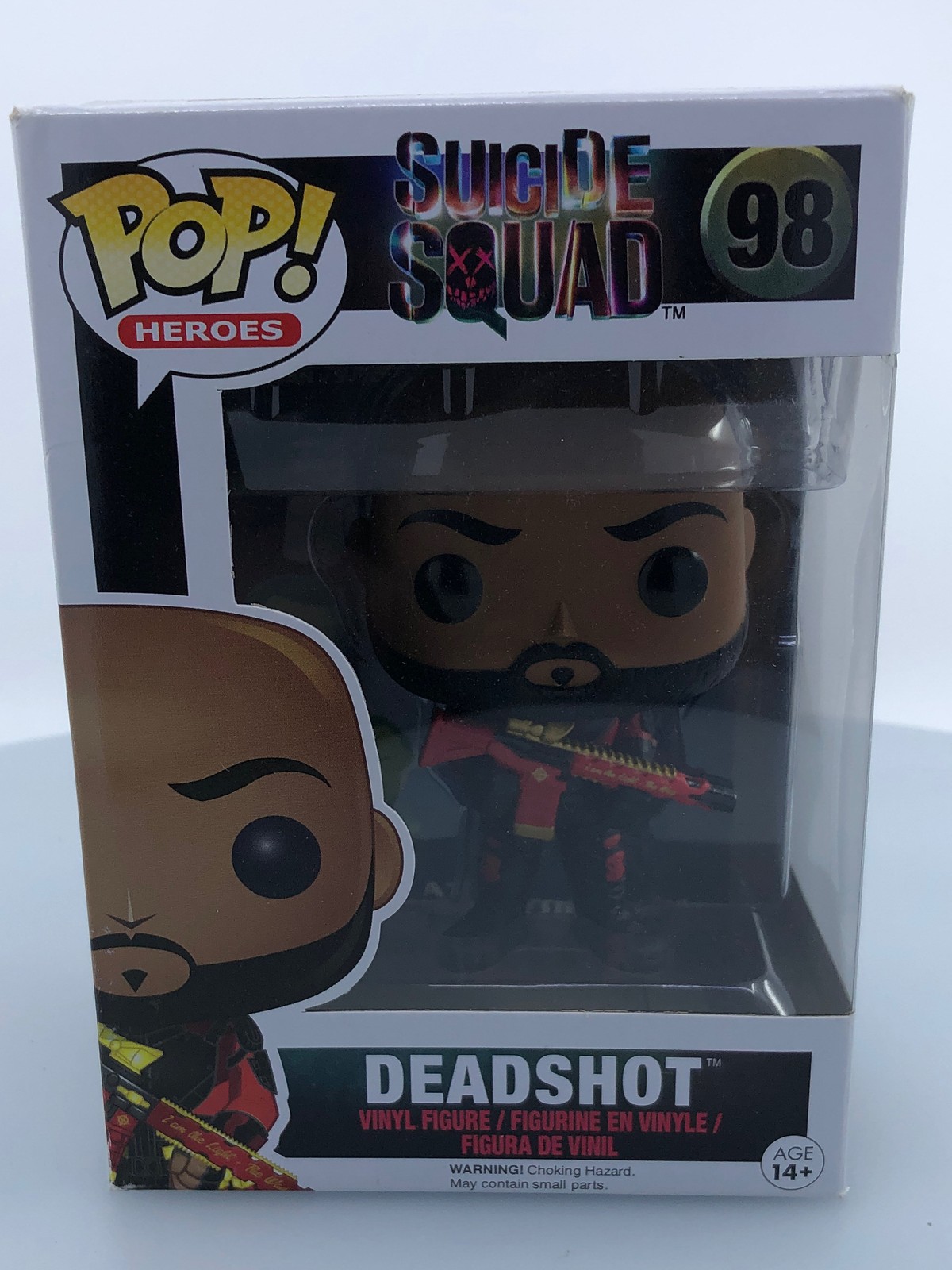 Funko POP! Heroes DC Comics Suicide Squad Deadshot Unmasked #98 DAMAGED BOX