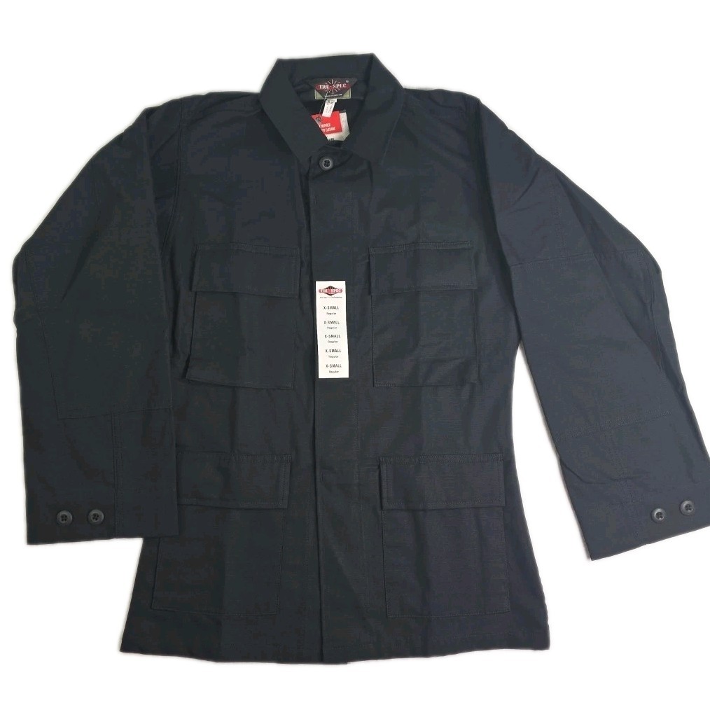 Tru-Spec Navy Tactical Shirt Jacket XS Regular NWT Duty Uniform Ripstop Pockets