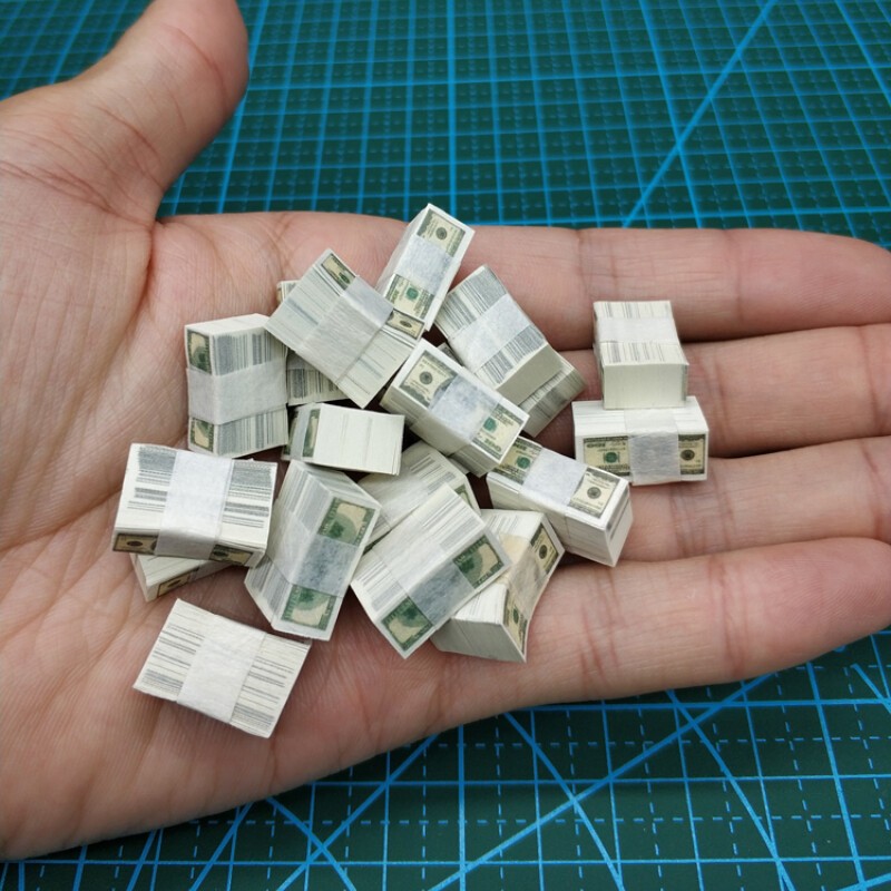 10bundle 1/12 Scale Dollhouse Miniatures Accessories Banknote Money Model Toys