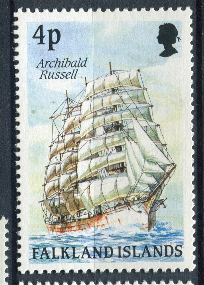 FALKLANDS; 1989 QEII Cape Horn Ships fine MINT MNH Unmounted 4p. value