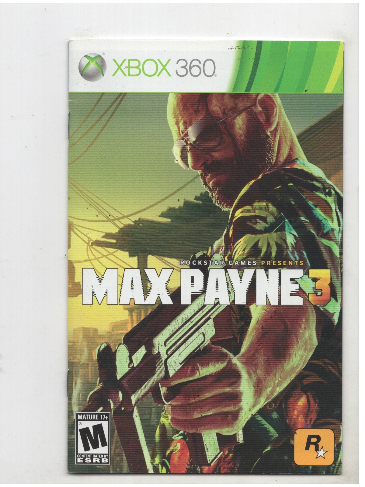 Max Payne 3 Xbox 360 Manual Only Authentic Original