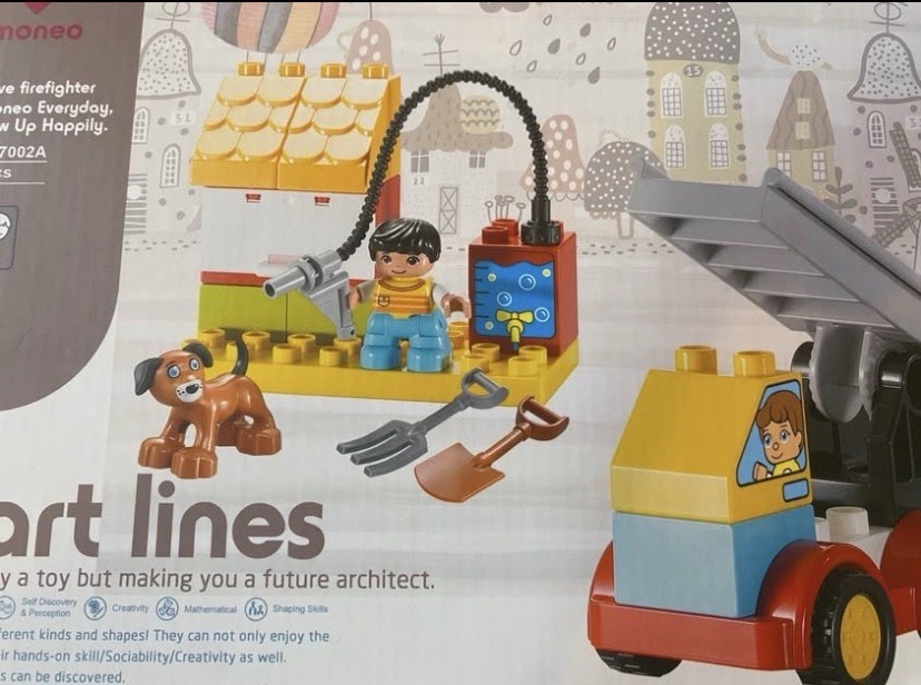 Smoneo Smart lines Brave Firefighter Blocks Set 16pcs Figures Vehicle Dog