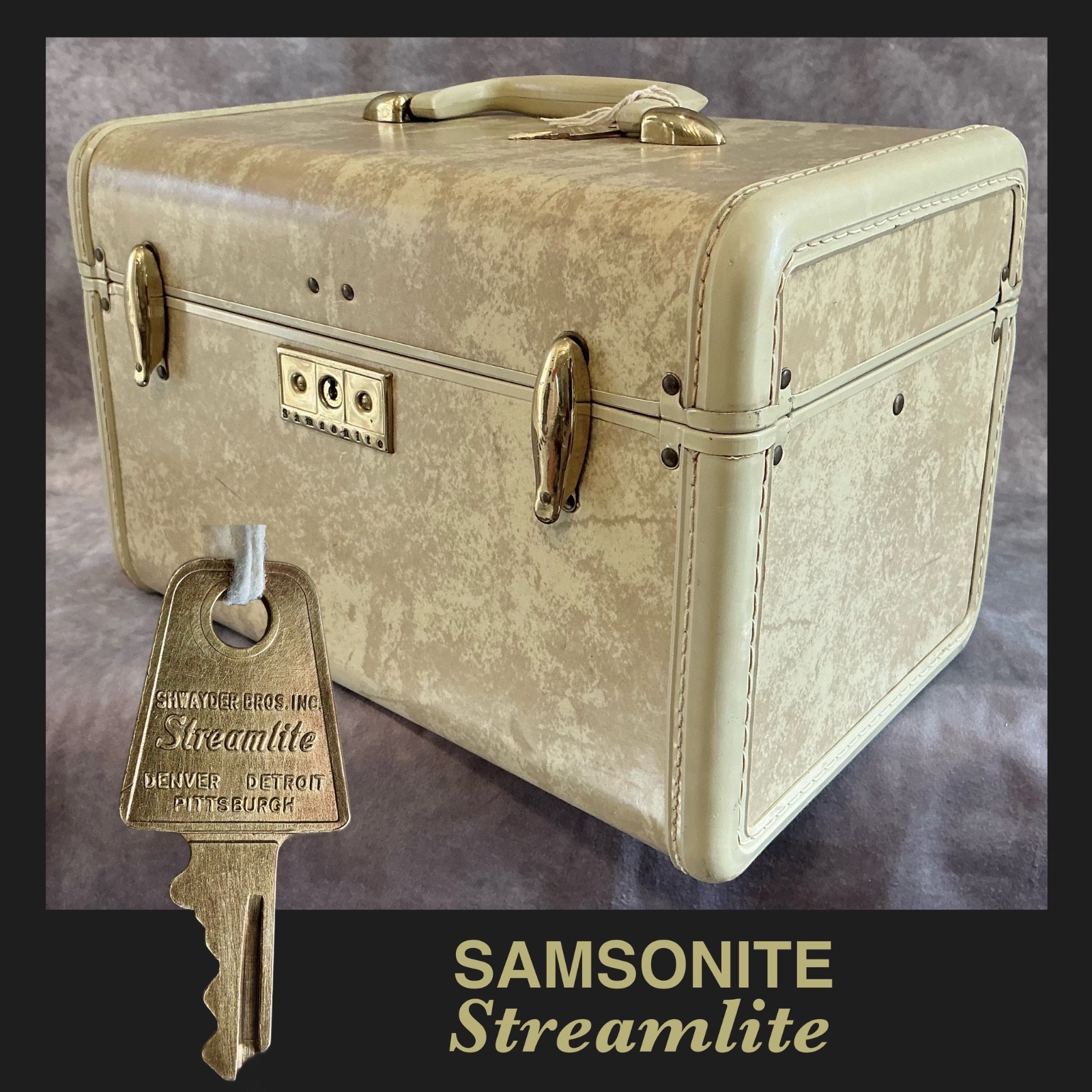 Vtg Samsonite Streamlite Train Case 4512 Shwayder Bros Luggage