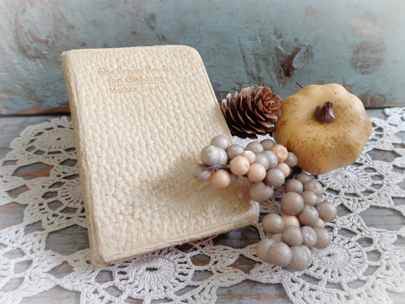 antique 1911 children's prayer book small religious