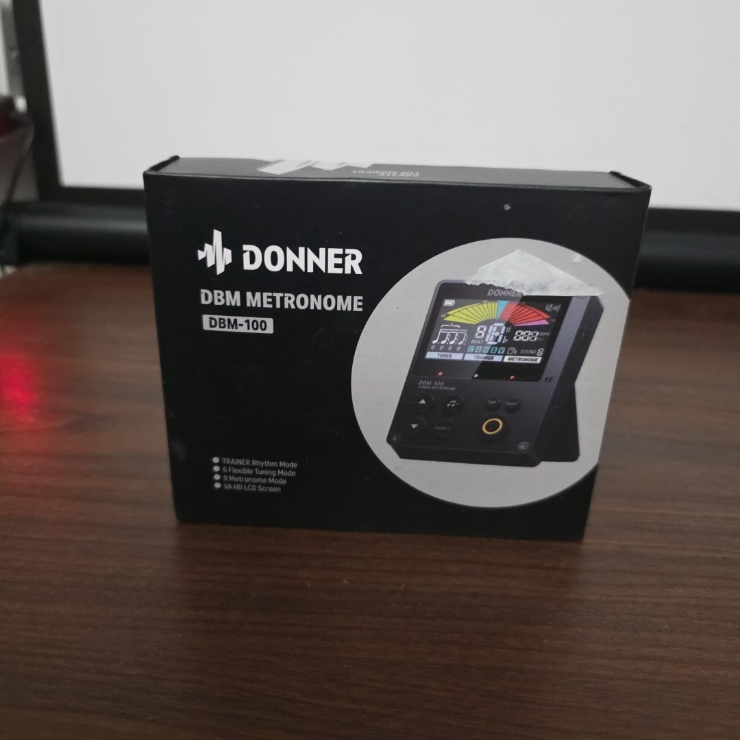 Donner DBM-100 Portable Digital Metronome Tuner With Training Rhythm Mode Blac Q