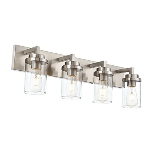  4 Lights Vanity Light Modern Bathroom Lighting 4 lights Brushed Nickel