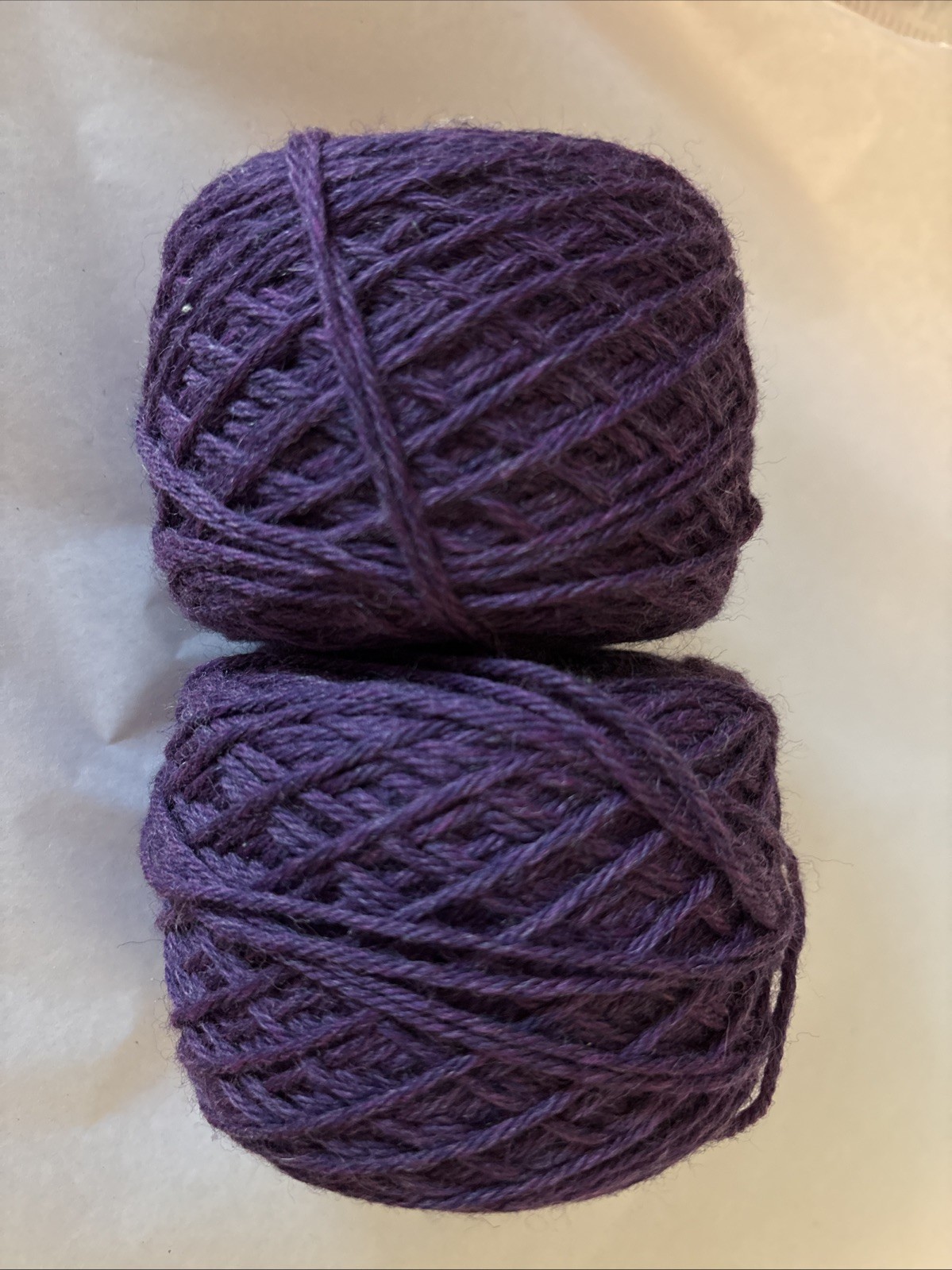 Wool Yarn - Purple  4oz Each 2 Cakes -NWOT