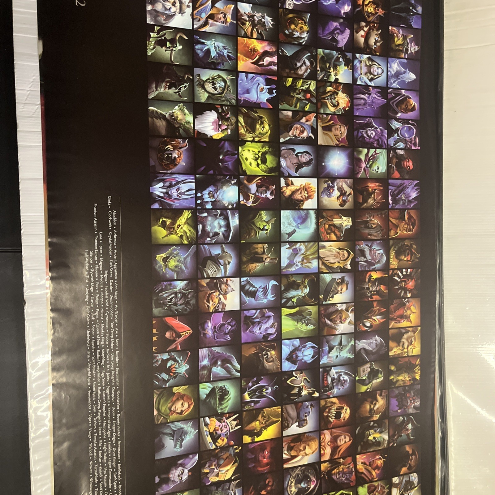 DOTA 2 Hero Grid Poster 36x24 GB Eye 2017 Valve Official Game Print Edge Wear