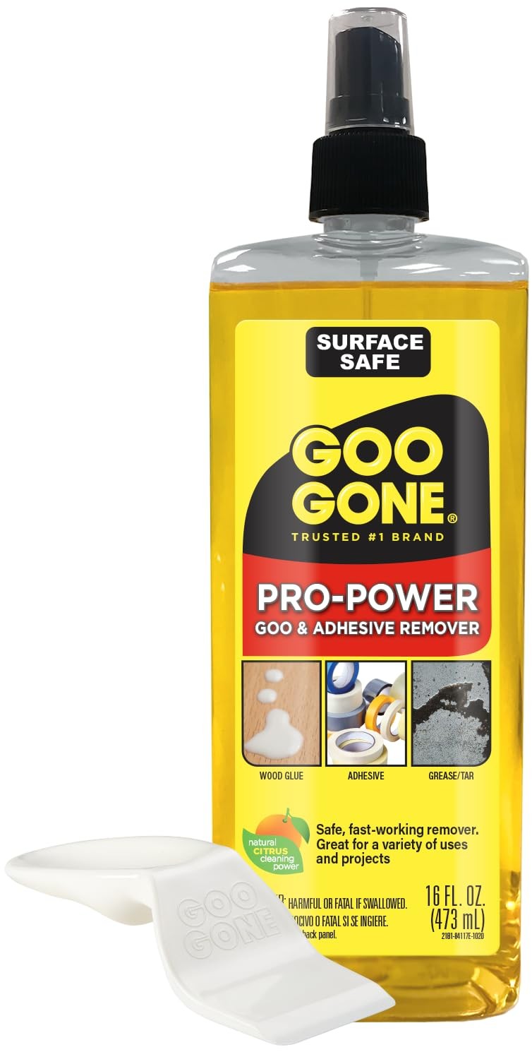Goo Gone Spray Pro-Power Adhesive Remover with Scraper, 16 Fl Oz (Pack of 1) 