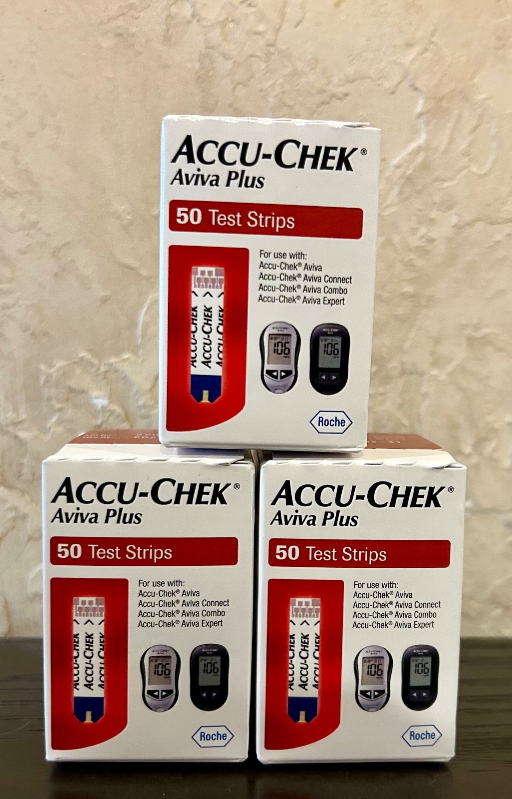 Accu-Chek Aviva Plus 150 Glucose Test Strips - Not Expired - Expire 12/26 & 3/27