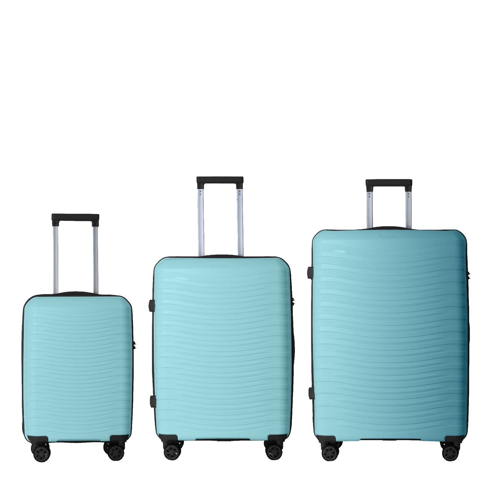 3-Piece Luggage Sets (20", 24", 28"), Suitcase with Wheels, Hardside Suitcase Wi