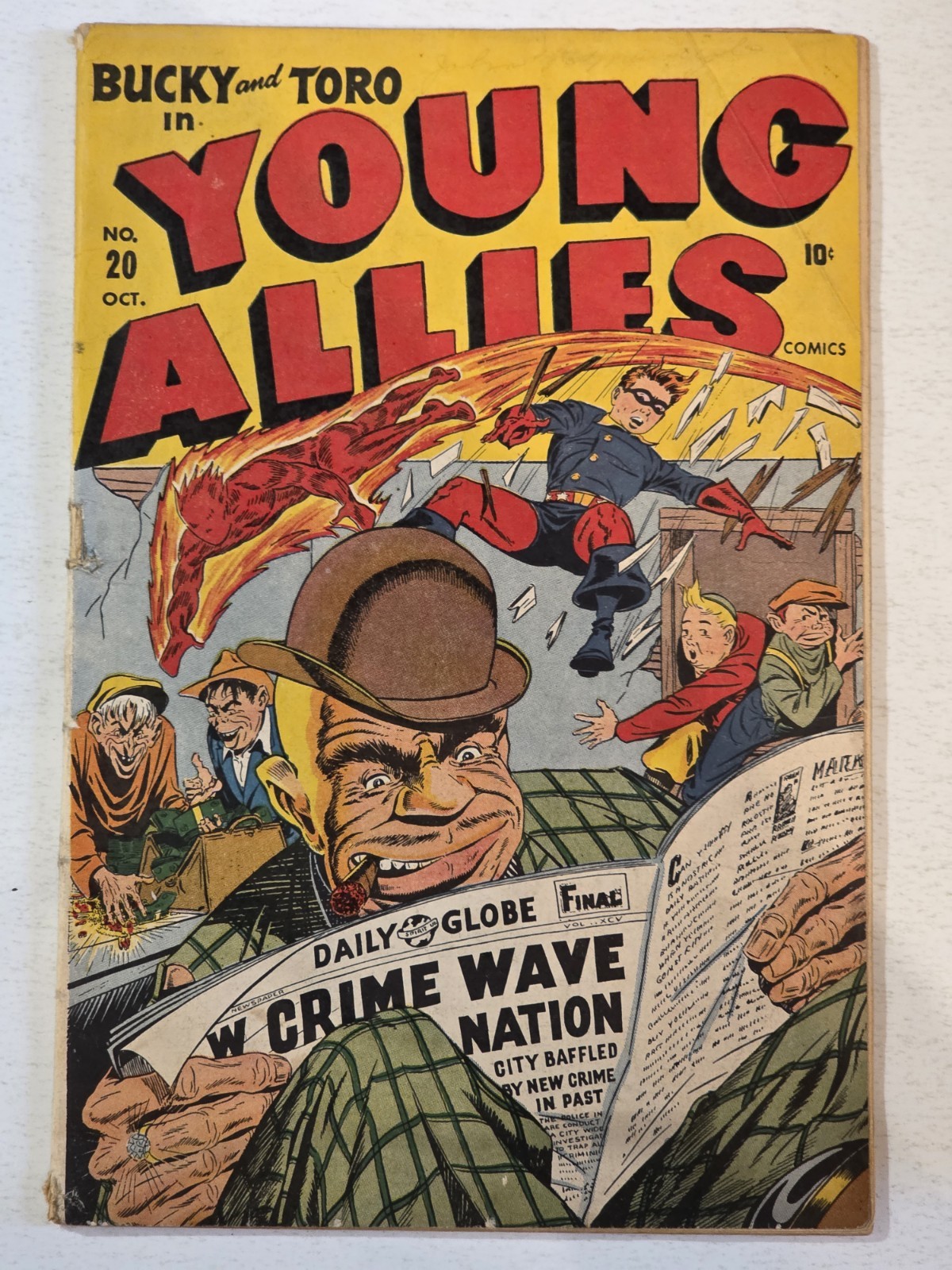 YOUNG ALLIES #20 G/VG Restored Bucky And Toro 1946 Last Issue PreCode Golden Age