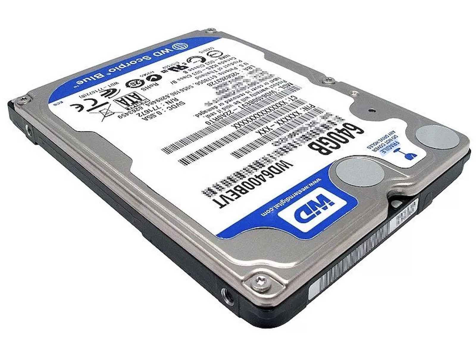 Western Digital 640GB 5400" WD6400BEVT 2.5INCH HDD Hard Disk Drive