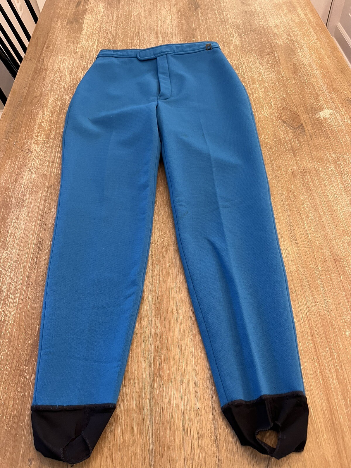 Women’s ROFFE Jett Pant Highrise Vintage Stirrup Ski Pants Blue Size 12 Regular