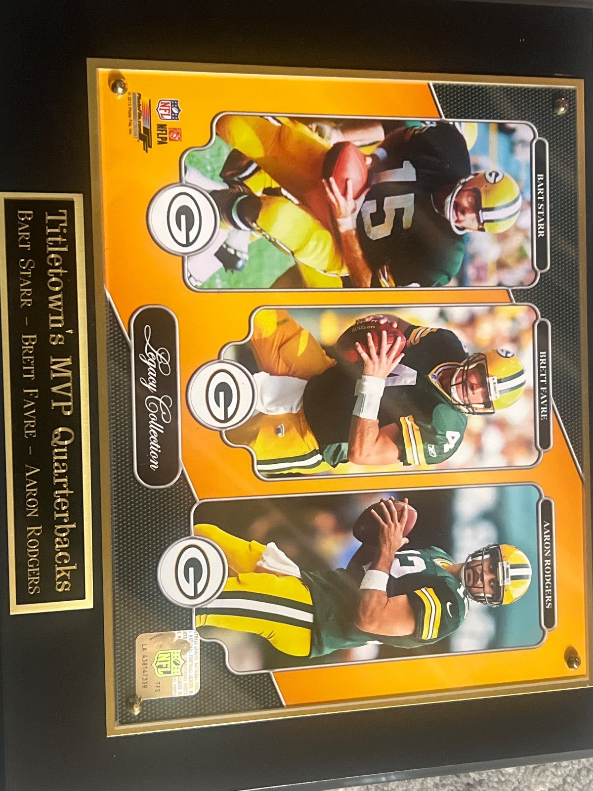 packer legacy collection mvp quarterbacks plaque