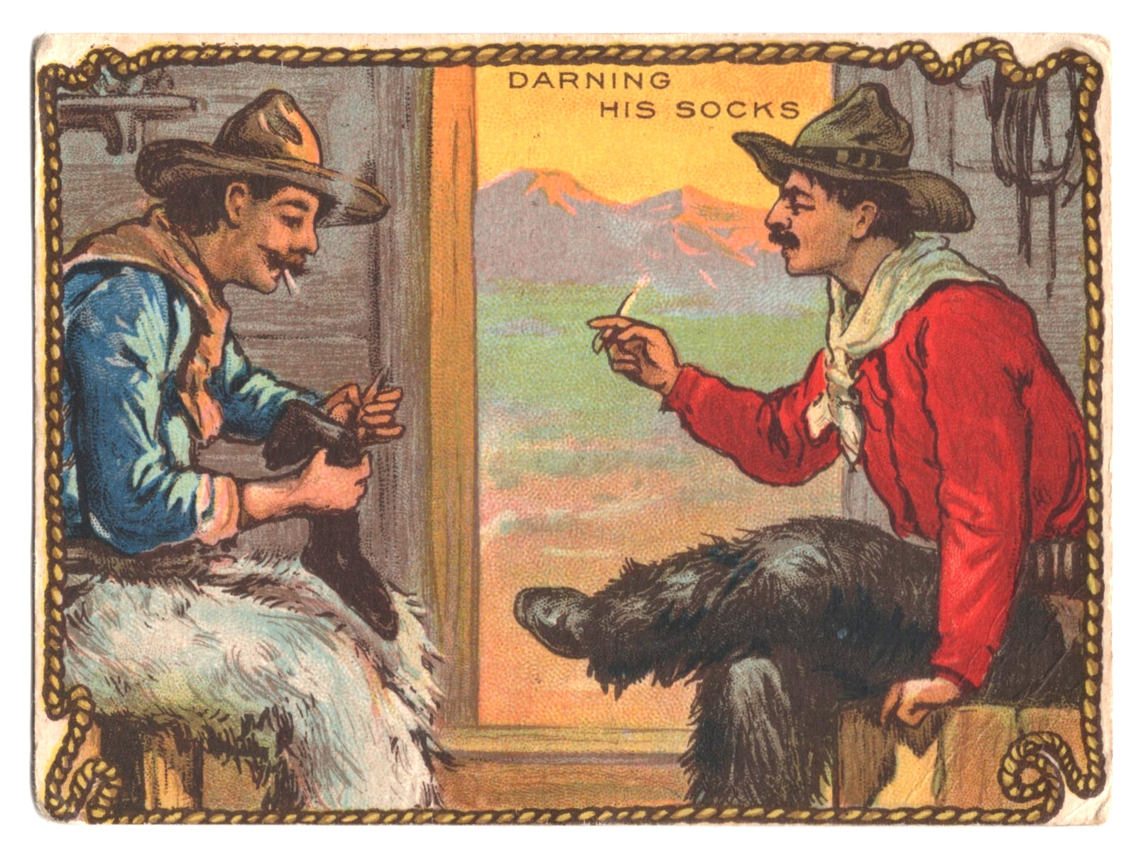 1920s Cowboy Scenes Trading Card V155 Ganong Rodeo Chocolate Bar #49 Like T53