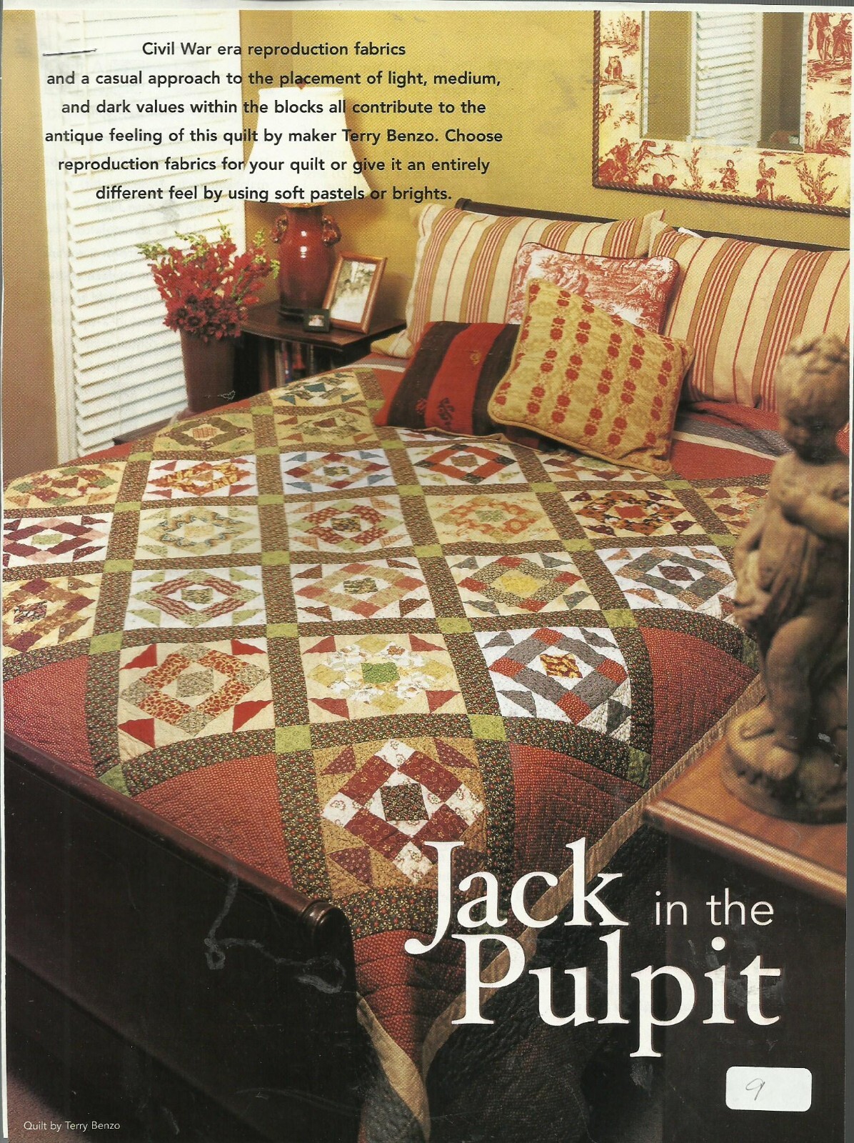 C0107 JACK IN THE PULPIT  QUILT PATTERN/INSTRUCTIONS