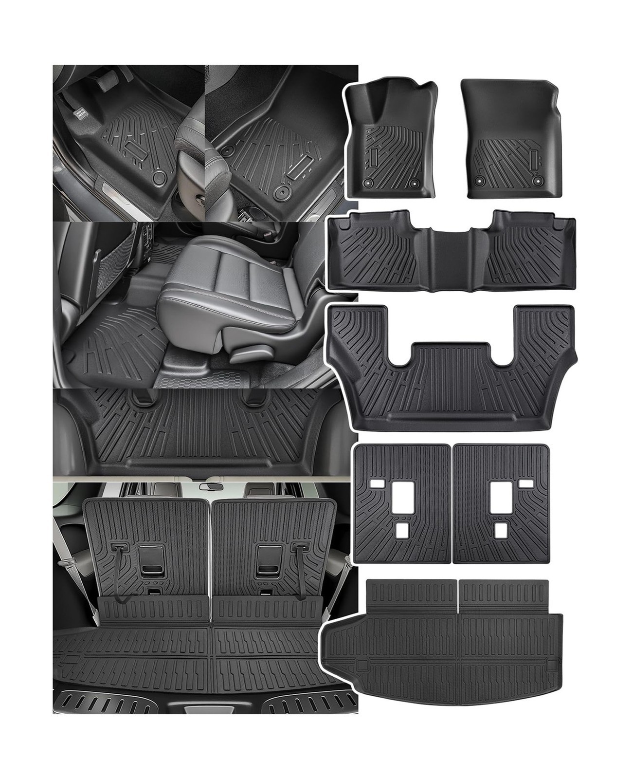 Floor Mats & Cargo Liner Fit Dodge Durango 2016-2025, All Weather