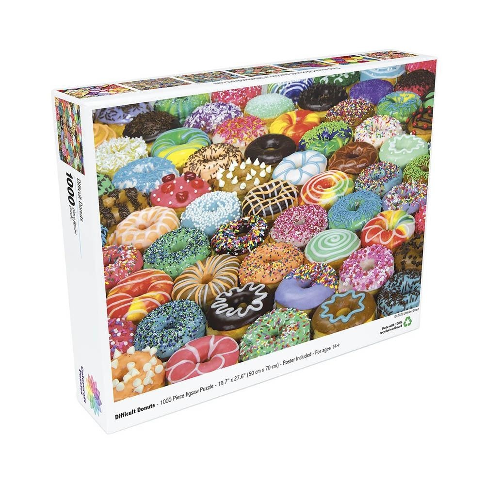 Colorcraft Puzzles "Difficult Donuts" 1000 Piece Jigsaw Puzzle Littlefeet Direct