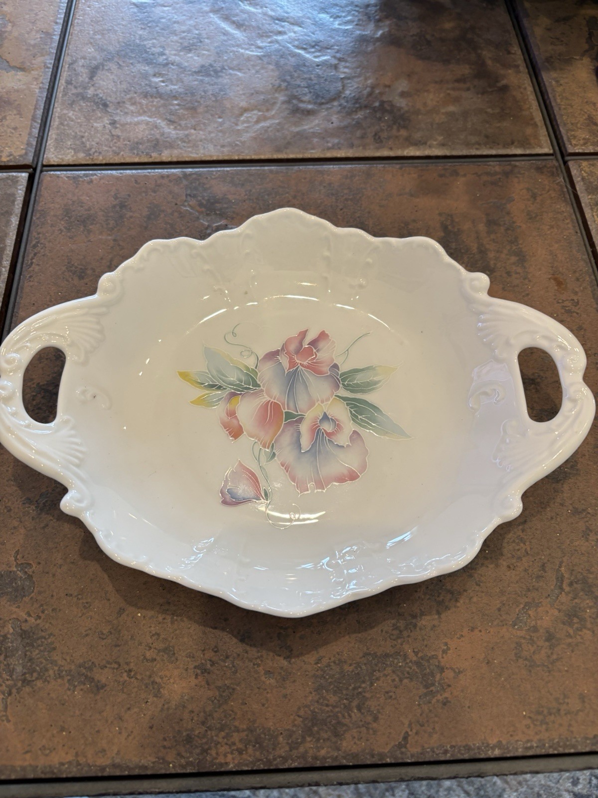 Vintage Aynslee Little Switzerland Bone China plate With Cutout Details