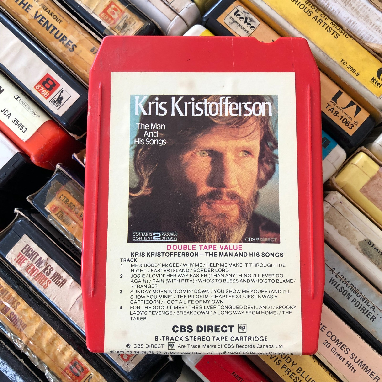 Kris Kristofferson : The man and his songs 1979, 8 Track Tape  CA