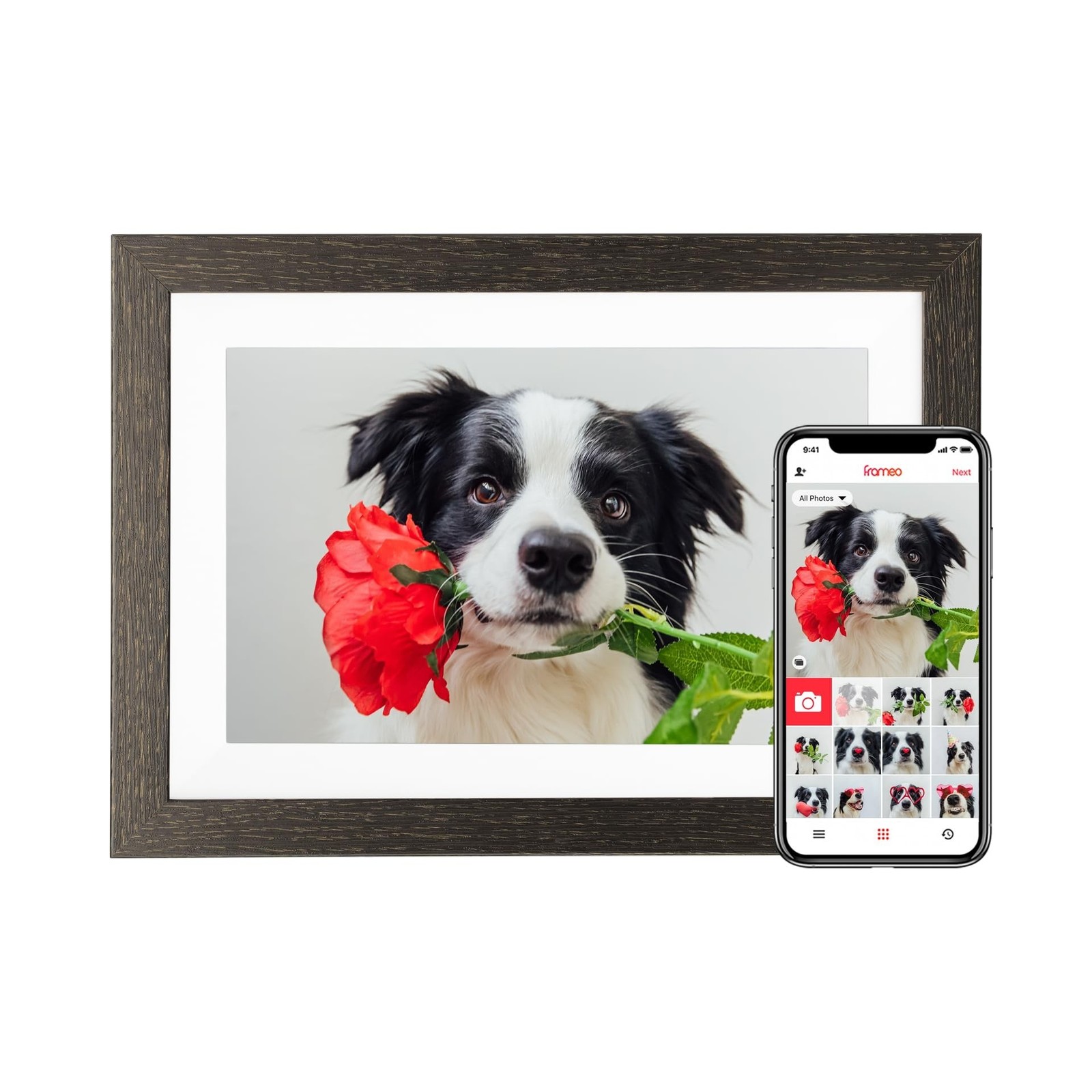 10.1'' Frameo Digital Picture Frame, 32GB WiFi Digital Photo Frame, 1280x800 ...