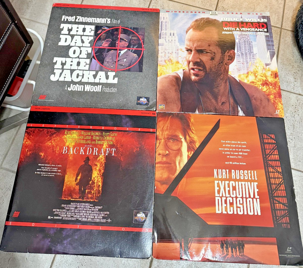 Laserdisc Lot of 4 Movies - Die Hard With A Vengeance Backdraft & More