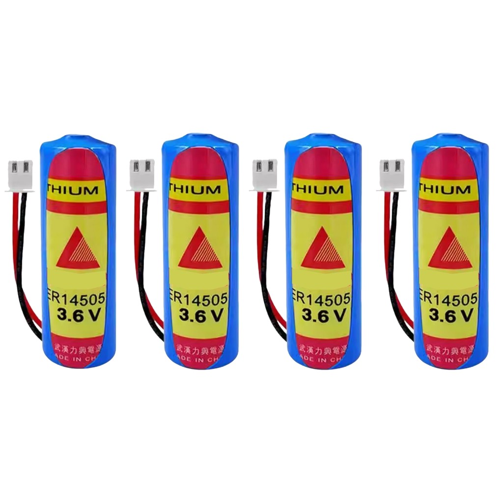 4PCS ER14505M 3.6V Battery 2200mAh Battery with 2.54 White Plug