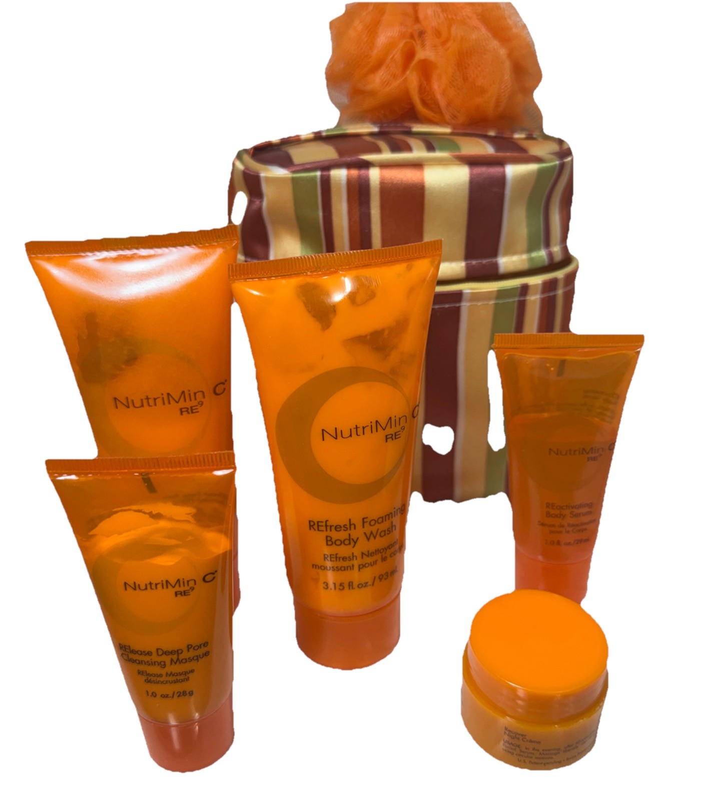 6 Piece Set Arbonne Nutrimin C RE9 Refinish & Reactivating Body Lotion & Serum