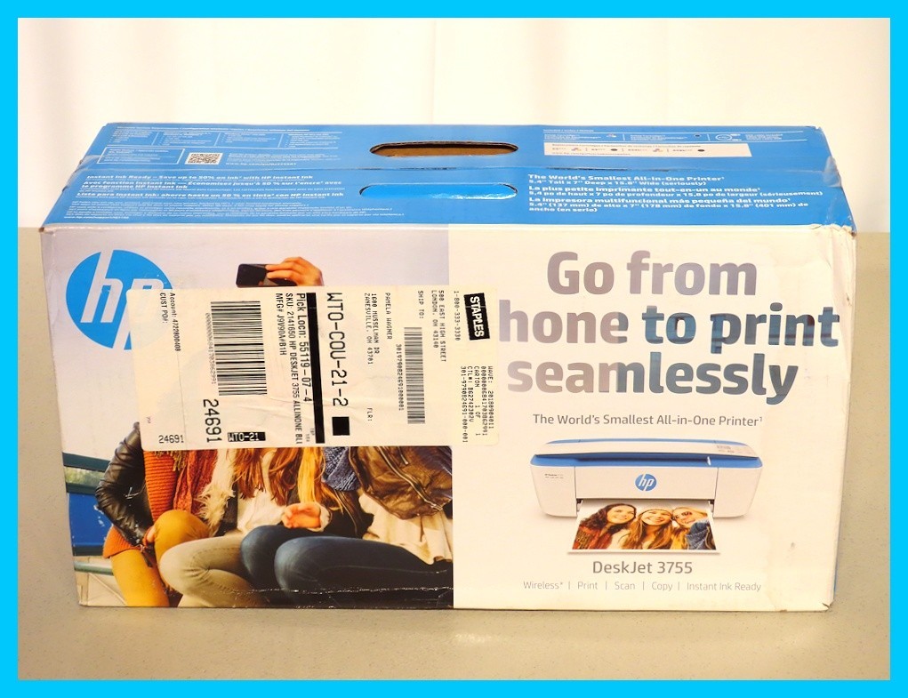 NEW! SEALED! HP DeskJet 3755 All-in-One Inkjet Printer Wireless Print Scan Copy!