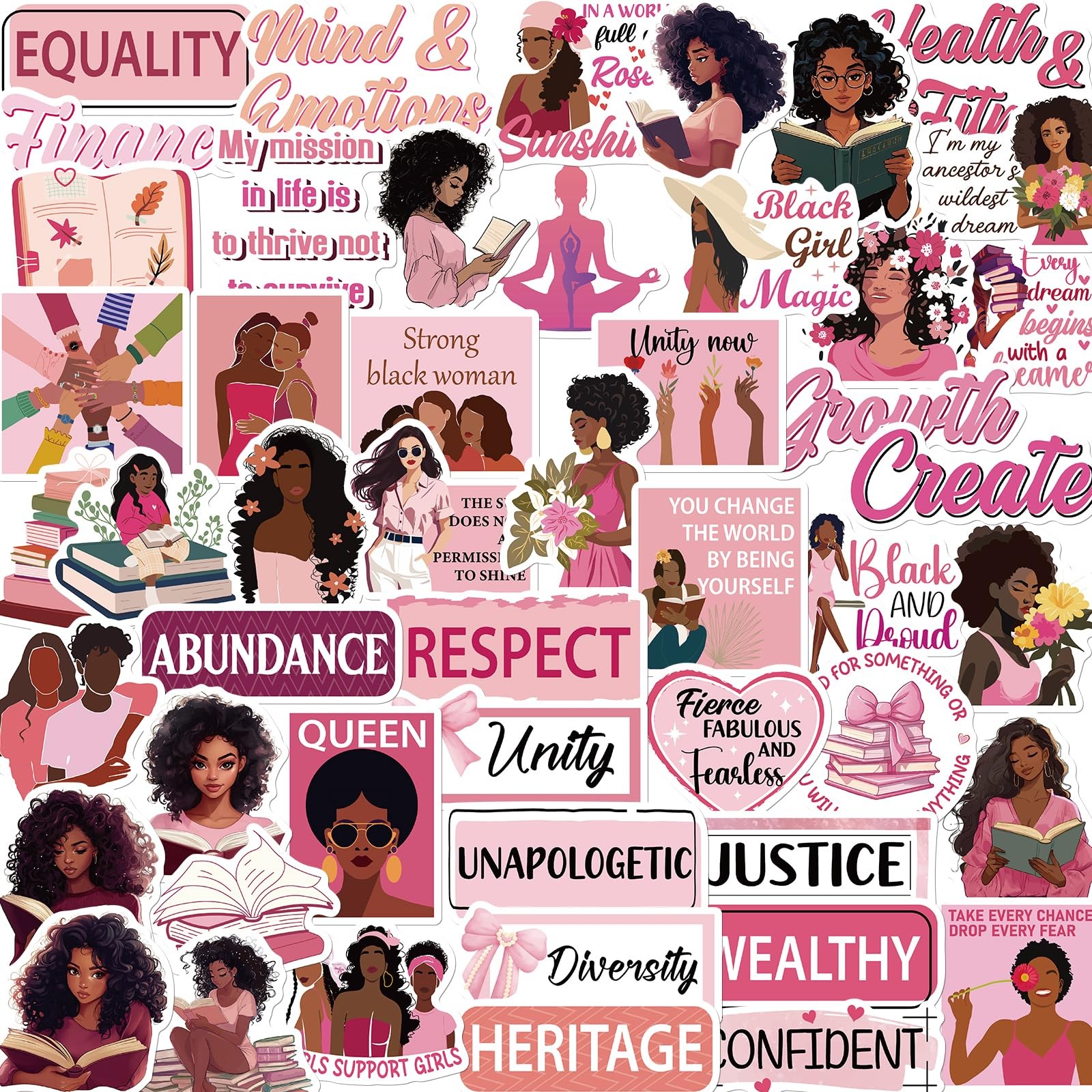Black Girl Vision Board Stickers - Falueqg 50Pcs 