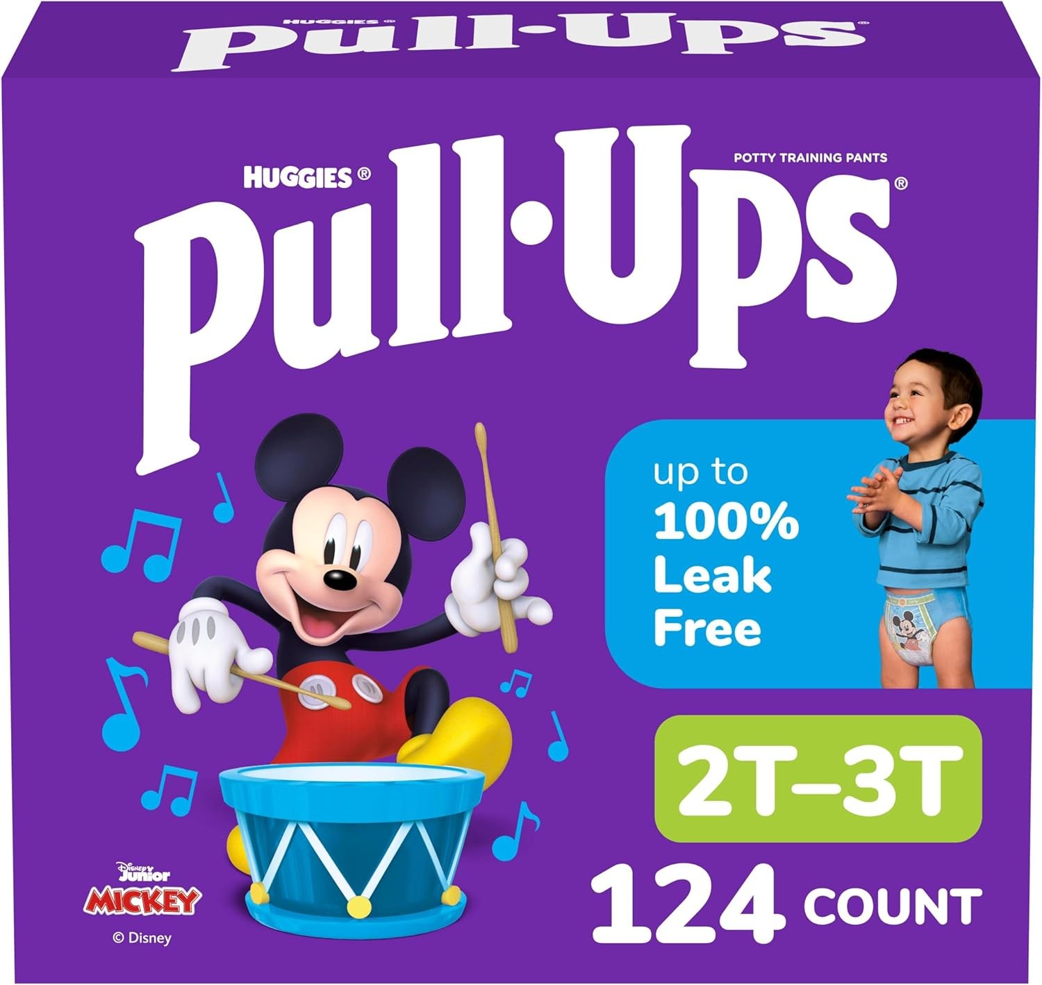 Pull-Ups Boys' Potty Training Pants, Size 2T-3T Training Underwear (16-34 lbs), 