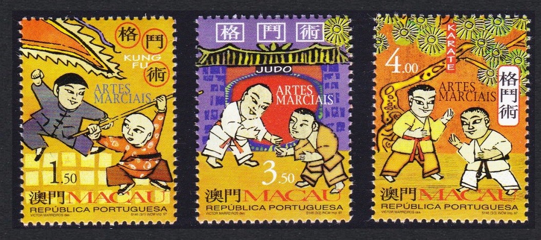 Macao Martial Arts 3v 1997 MNH SG#1018-1020 MI#943-945 Sc#904-906